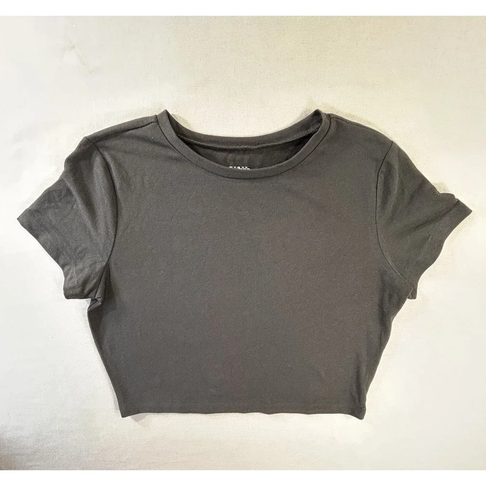 Wild Fable Black Cropped Fitted T-shirt Women's XL Basic‎ Classic